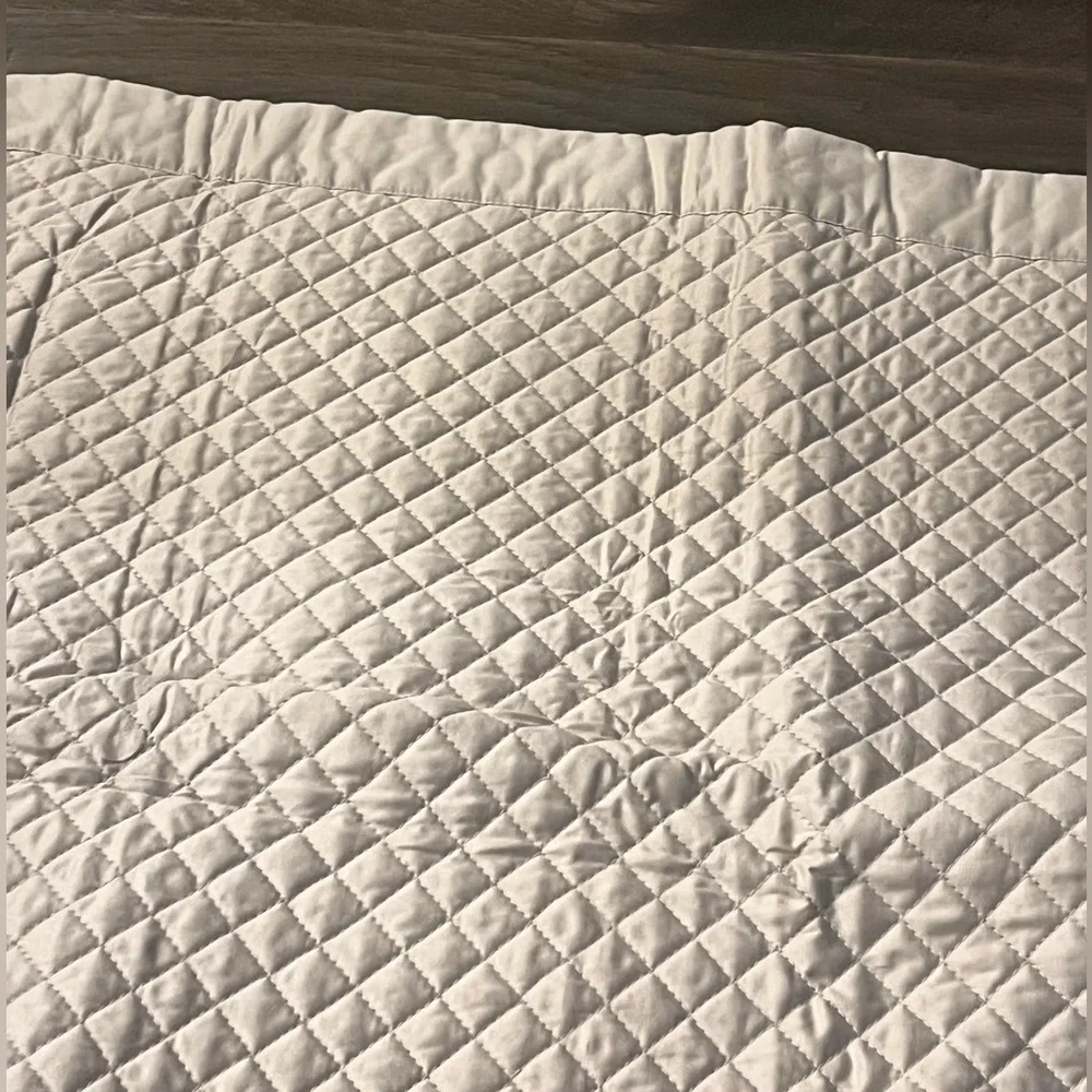 Ralph Lauren Wyatt Vintage Silver Standard Pillow Sham new open package quilted